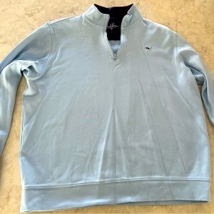 Vineyard vines boys blue quarter zip sweater.  Size xl